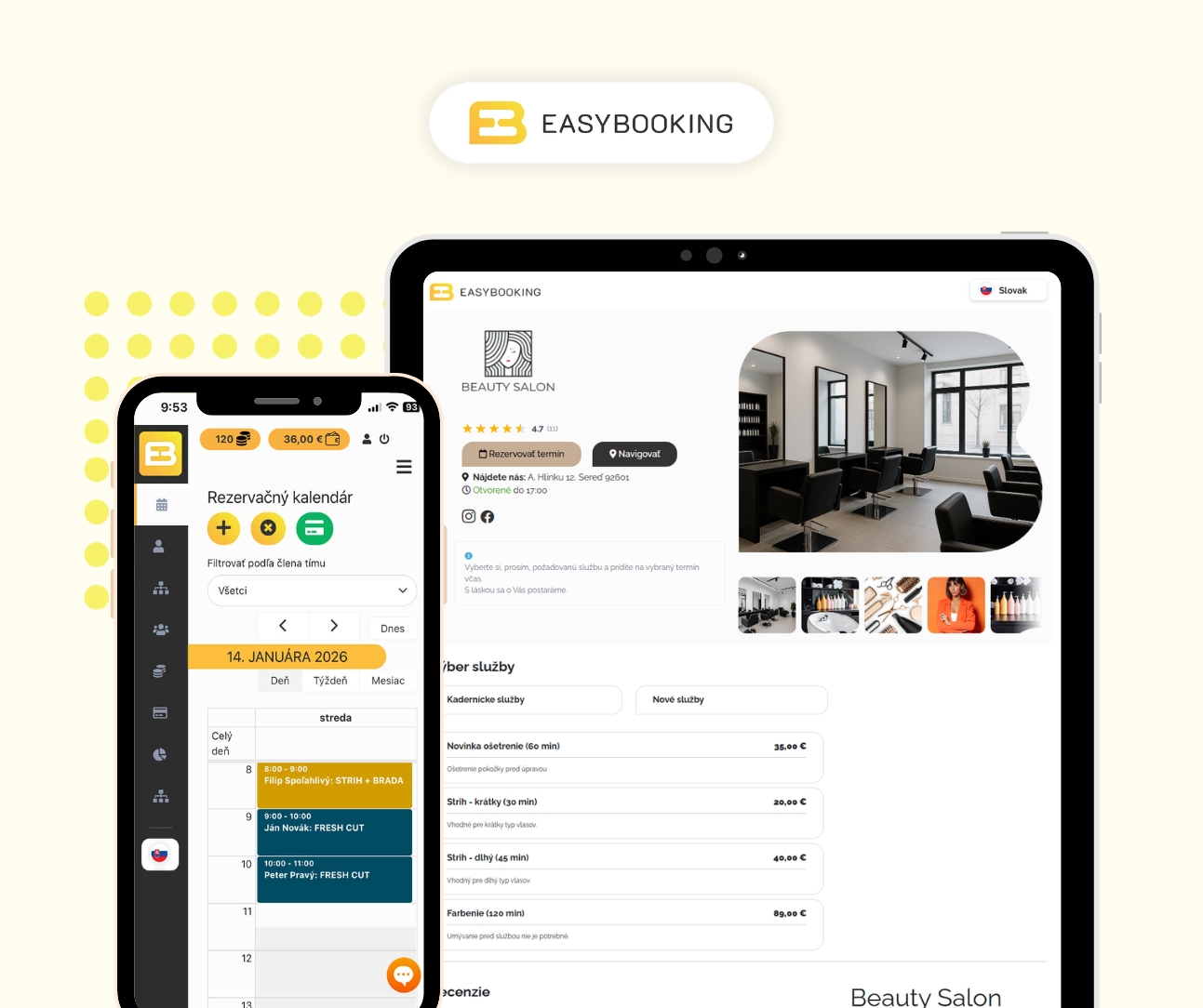 easybooking ukážka